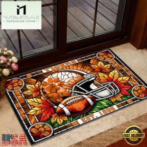 NCAA Clemson Tigers Football Stained Glass Style Doormats