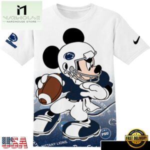 NCAA Football Penn State Nittany Lions Mickey All Over Print T-Shirt