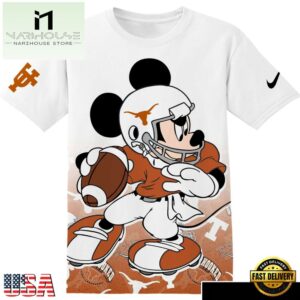 NCAA Football Texas Longhorns Mickey All Over Print T-Shirt