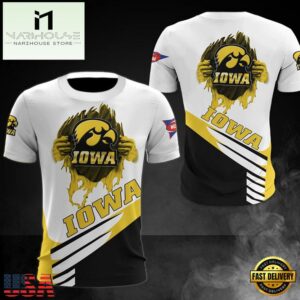 NCAA Iowa Hawkeyes Logo Team All Over Print T Shirt