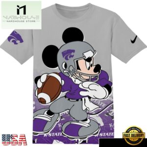 NCAA Kansas State Wildcats Mickey All Over Print T-Shirt