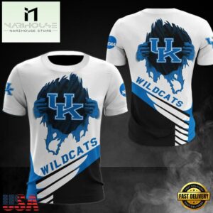 NCAA Kentucky Wildcats Logo Team All Over Print T Shirt