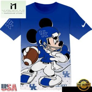 NCAA Kentucky Wildcats Mickey All Over Print T-Shirt