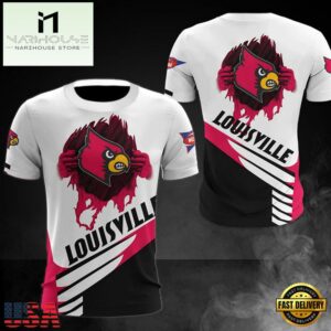 NCAA Louisville Cardinals Logo Team All Over Print T Shirt