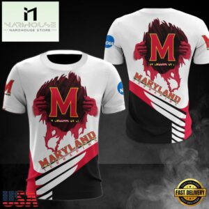 NCAA Maryland Terrapins Logo Team All Over Print T Shirt