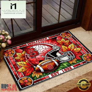 NCAA NC State Wolfpack Football Stained Glass Style Doormats