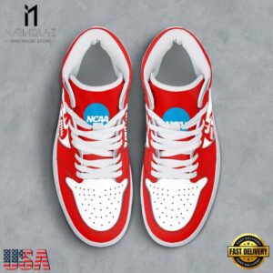 NCAA Nebraska Cornhuskers Grunge Style Custom Air Jordan 1 Shoes