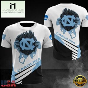 NCAA North Carolina Tar Heels Logo Team All Over Print T Shirt