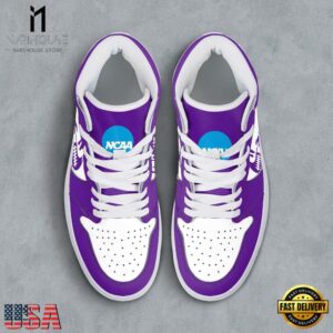 NCAA Northwestern Wildcats Grunge Style Custom Air Jordan 1 Shoes