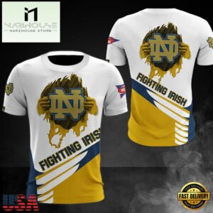 NCAA Notre Dame Fighting Irish Logo Team All Over Print T Shirt