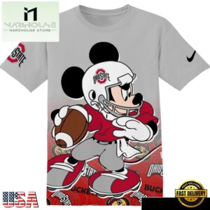 NCAA Ohio State Buckeyes Mickey All Over Print T-Shirt