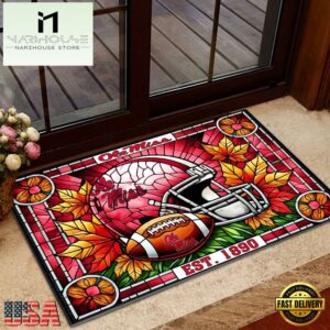 NCAA Ole Miss Rebels Football Stained Glass Style Doormats