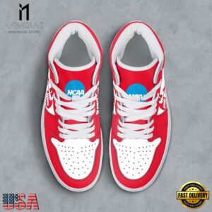 NCAA Rutgers Scarlet Knights Grunge Style Custom Air Jordan 1 Shoes