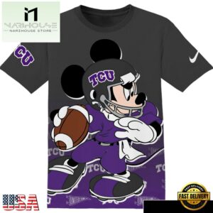 NCAA TCU Horned Frogs Mickey All Over Print T-Shirt
