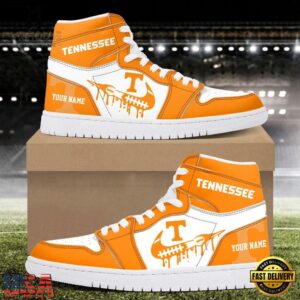 NCAA Tennessee Volunteers Grunge Style Custom Air Jordan 1 Shoes