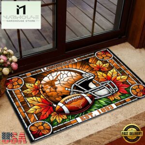 NCAA Texas Longhorns Football Stained Glass Style Doormats