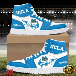 NCAA UCLA Bruins Grunge Style Custom Air Jordan 1 Shoes