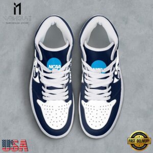 NCAA Uconn Huskies Grunge Style Custom Air Jordan 1 Shoes