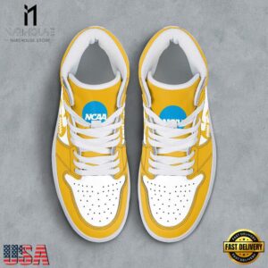 NCAA West Virginia Mountaineers Grunge Style Custom Air Jordan 1 Shoes