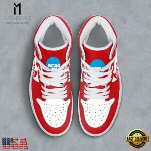 NCAA Wisconsin Badgers Grunge Style Custom Air Jordan 1 Shoes