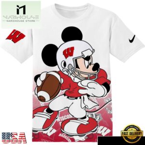 NCAA Wisconsin Badgers Mickey All Over Print T-Shirt