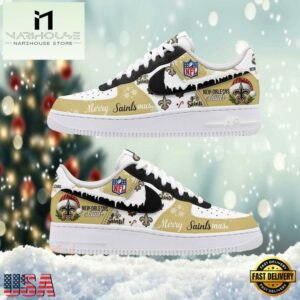 New Orleans Saints Merry Christmas Air Force 1 Shoes