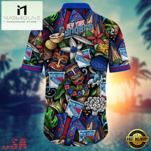 New York Rangers NHL Hawaiian Shirts , Vintage Hawaiian Shirts 5 New York Rangers NHL Hawaiian Shirts