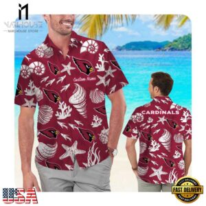 NFL Arizona Cardinals Custom Name Hawaii Shirt Summer Button Up Shirt