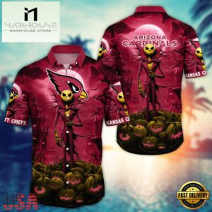 NFL Arizona Cardinals Halloween Jack Hawaiian Shirt