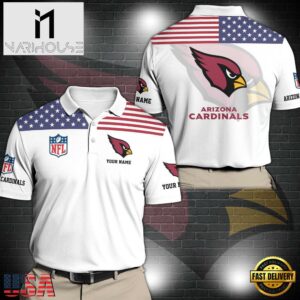 NFL Arizona Cardinals Sport Polo Shirt Custom Your Name