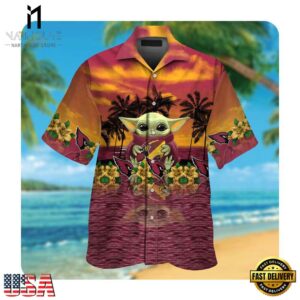 NFL Arizona Cardinals x Baby Yoda Tropical Aloha Hawaiian Shirts