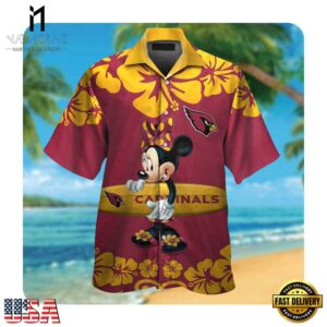 NFL Arizona Cardinals x Minnie Mouse Hawaii Shirt Summer Button Up Shirt