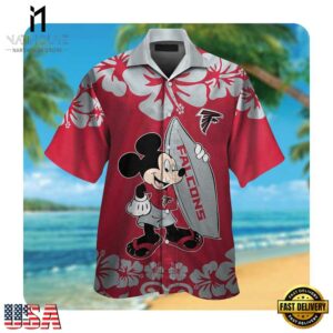 NFL Atlanta Falcons x Mickey Mouse Hawaii Shirt Summer Button Up Shirt