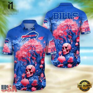 NFL Buffalo Bills Skull Pumpkin Halloween Hawaiian Shirt
