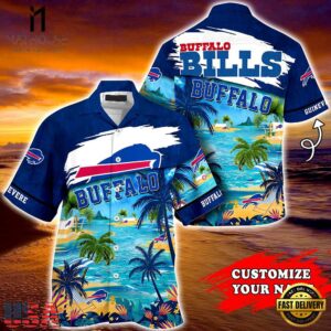 NFL Buffalo Bills Summer Button Up Hawaii Shirt