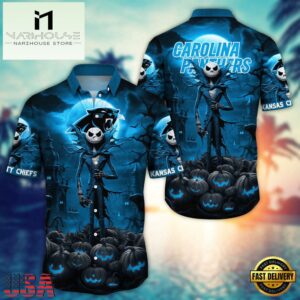 NFL Carolina Panthers Halloween Jack Hawaiian Shirt