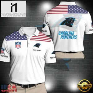 NFL Carolina Panthers Sport Polo Shirt Custom Your Name