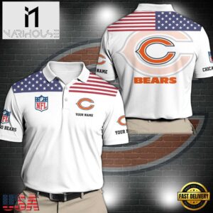 NFL Chicago Bears Sport Polo Shirt Custom Your Name