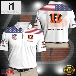 NFL Cincinnati Bengals Sport Polo Shirt Custom Your Name