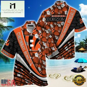 NFL Cincinnati Bengals Summer Hawaii Shirt With Tropical Flower Pattern