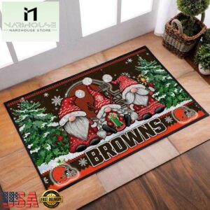 NFL Cleveland Browns Christmas Doormat Decor
