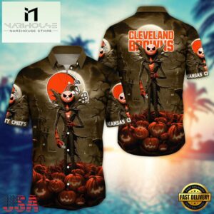 NFL Cleveland Browns Halloween Jack Hawaiian Shirt