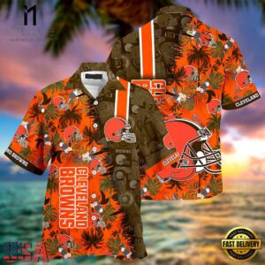 NFL Cleveland Browns Summer Button Up New Design Hawaiian Shirt