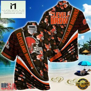 NFL Cleveland Browns Summer Hawaii Shirt With Tropical Flower Pattern