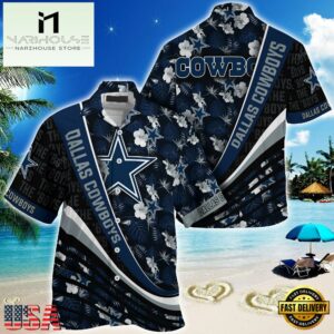 NFL Dallas Cowboys Summer Hawaii Shirt With Tropical Flower Pattern