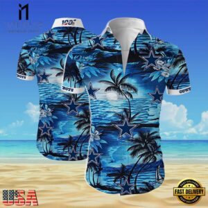 NFL Dallas Cowboys Team Summer Button Up Hawaiian Shirt