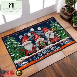 NFL Denver Broncos Christmas Doormat Decor