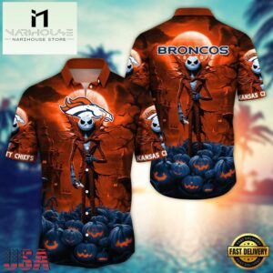NFL Denver Broncos Halloween Jack Hawaiian Shirt