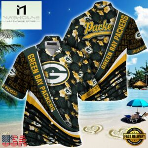 NFL Green Bay Packers Summer Hawaii Shirt With Tropical Flower Pattern