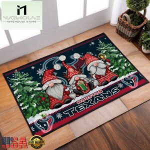 NFL Houston Texans Christmas Doormat Decor